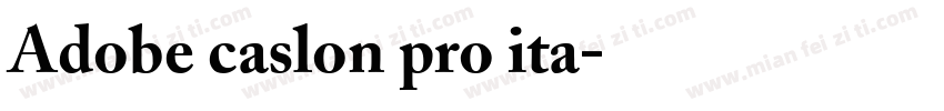 Adobe caslon pro ita字体转换